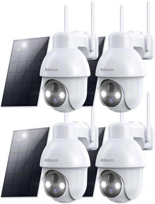 Безжична Външна камера за сигурност Rebluum Solar Security Camera (4 опаковки)