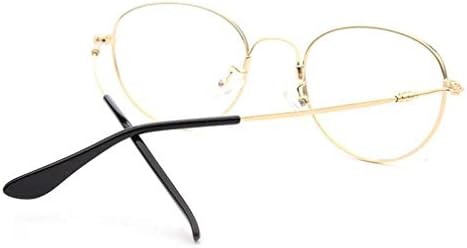 Очила за Късогледство, Далекогледство, Diopters, Ретро, Метална Дограма с Паметта, Не от Очила За четене, Злато -5,0 Диоптъра