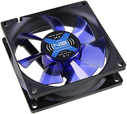 Безшумен вентилатор Noiseblocker черен цвят NB-X1R, безшумен корпусна и мека fan 80 x 80 x 25 мм