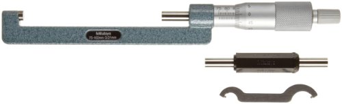 Микрометър Mitutoyo 147-304 с ступицей, Храповой упор, обхват 75-100 мм, Класификация 0,01 мм, точност +/-0,003 мм