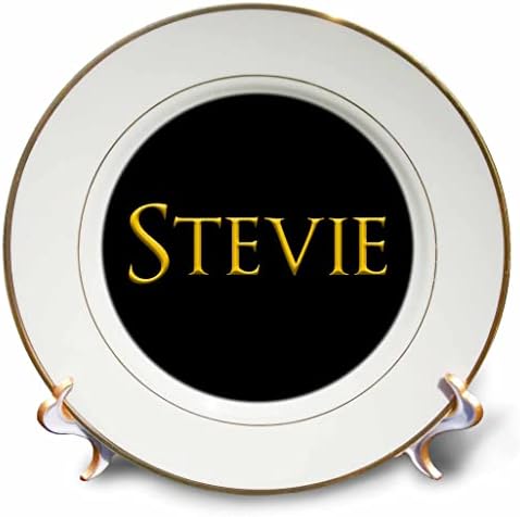 3дРоуз Стиви - Познато име за момче в САЩ. Подарък чинии - шармы жълто и черно (cp_354976_1)
