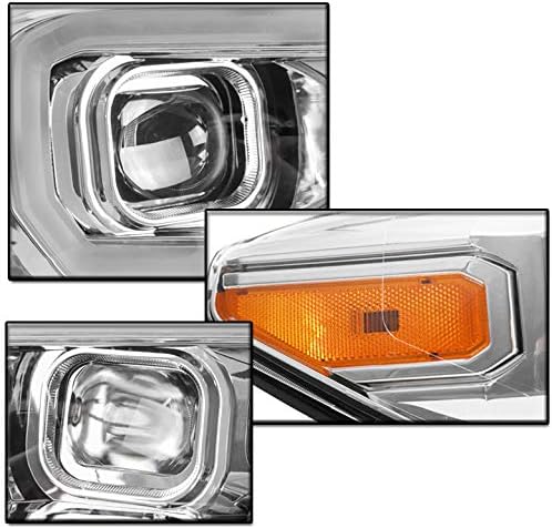 ZMAUTOPARTS led светлини с постоянно проектор, Хромирани с 6,25синьо DRL, Съвместими с -2023 Toyota Tacoma