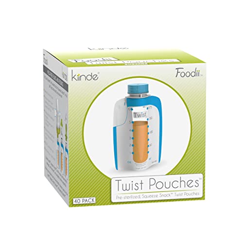 Kiinde Foodii за съхранение на бебешка храна и смеси, за Еднократна употреба опаковки за домашно пюре, Лесна и удобна система за приготвяне на храна за бебета и малки деца