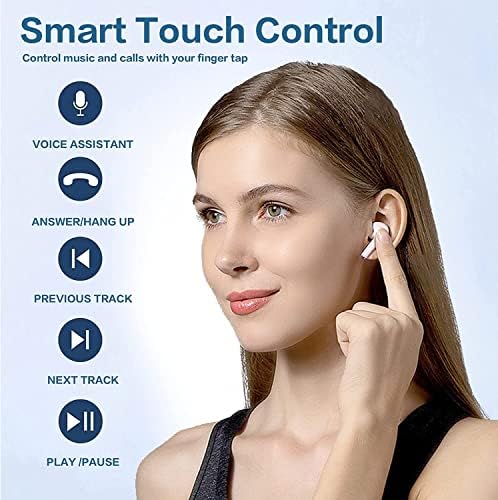 Безжични Слушалки, Шумоподавляющие Bluetooth-слушалки V5.3 Стерео IPX7 Водоустойчив Спортни Bluetooth-слушалки-втулки с мини-калъф