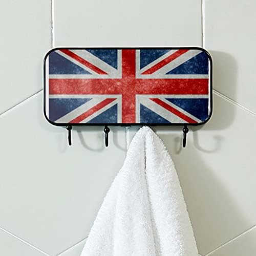 Държач за Кърпи Стенни Закачалка За Кърпи Декор на Банята Халат Хавлия Палто Облекло Флаг на Великобритания
