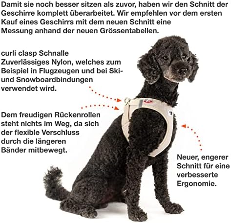 шлейка за кучета curli Vest с катарама от въздушна мрежа (безопасни аксесоари за кучета, без точки на натиск, по-добра позиция, шлейка с цип curli закопчалка)