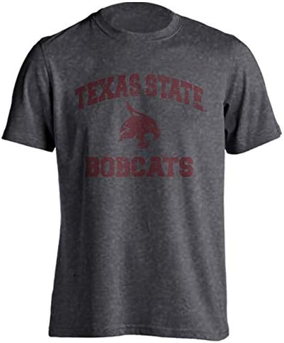 Ретро-Потертая Реколта Тениска с къс ръкав Texas State University Bobcats