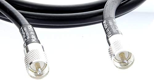 Коаксиален кабел MPD Digital Истинското американско производство Таймс Microwave 50 Ома LMR-400-ULTRAFLEX RF с части за свързване, UHF PL259, 20 Метра