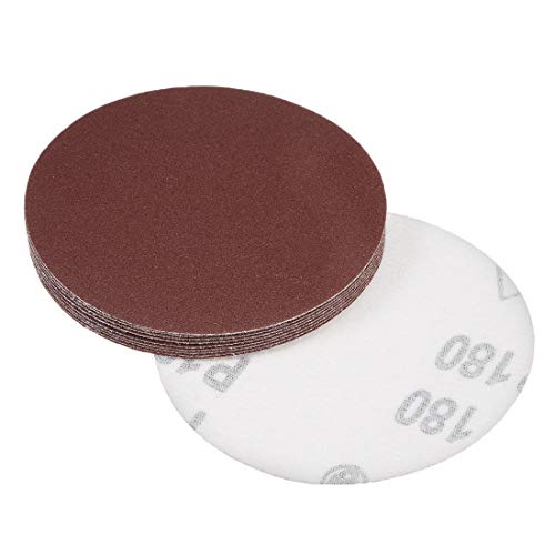 uxcell 4-Инчов диск за Шлайфане 400 Гр. Шкурка от алуминиев Оксид с Флокированием за шлифовъчни машини 50 бр.