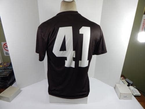 Cleveland Browns №41, Допуснати За игри, Кафява Тренировочная Риза DP36851 - Използваните Тениски За игри NFL