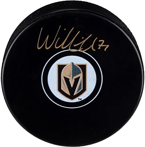 Хокейна шайба Уилям Карлссона Вегас Голдън Найтс с автограф - Autograph NHL Pucks