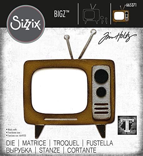 Ретро телевизор Sizzix Bigz Die от Тим Хольца, 665371, Многоцветен