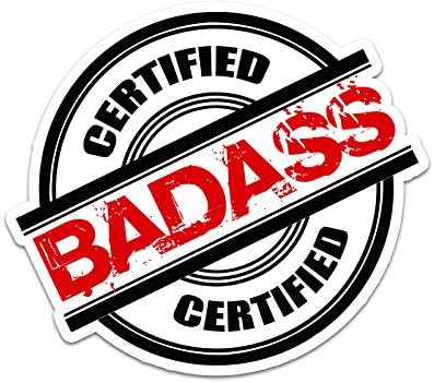 Сертифицирана стикер на каску Badass (комплект от 3 стикери)