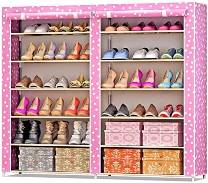 MFCHY Home Входна двойна врата в къща под наем, Просторен Двухрядный 6-слойный Комбиниран шкаф за обувки (Цвят:
