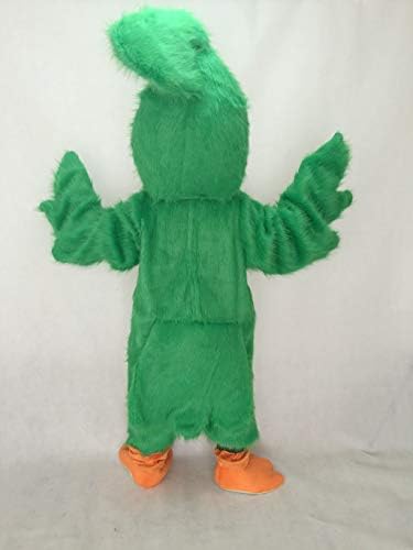rushopn Сладко Зелено Плюшено Талисман Костюм Roadrunner Bird за възрастни талисмани колеж