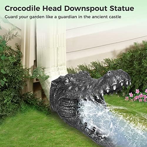Homaisson Удължител Канализационна тръба с глава на Крокодил, за Защита на Канализационна тръба от Пръски, Скулптура
