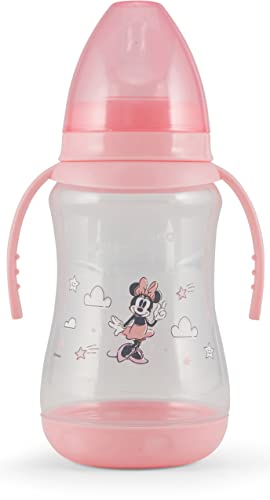 Бебешки бутилки Disney 2 пакета по 10 грама с щампи на герои и цветни капаци с двойна дръжка - не съдържат бисфенол