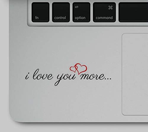 Аз Те Обичам Повече, Мотивирующая Цитат за любовта към Живота, Прозрачен Винил Стикер с Принтом Стикер за тракпад за Лаптоп, Съвместима с всички модели на MacBook Pro, Air R