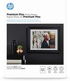 Фотохартия HP (CR671A) Premium Plus, Сатен, Бяла, 8,5x11 инча, 25 листа