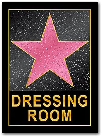 HK Sign Studio Decor Декор за гардеробна стая за момичета 10 x 15 - Розов, Плакати със Звездите за Декорация
