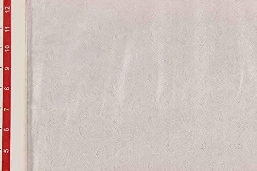 The Design Cart Бяла Коприна Жаккардовая плат с цветен модел за декоративно и приложно изкуство, занаяти, шевни и други проекти, Ширина 44 инча Опаковка по 1 квадратни метра