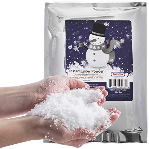 Быстрорастворимый снежен прах PREXTEX - Позволява да се получи 2 литра изкуствен сняг - идеални за зимния дизайн, селски представления, празнични занаяти и игри с изкус?