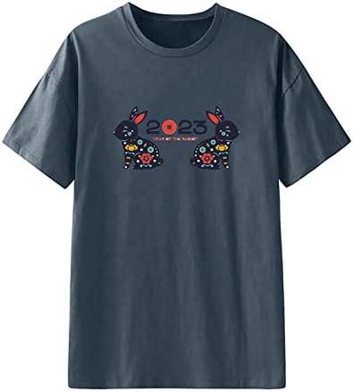 Тениска с Къс Ръкав Дамски Есенно-Годишната Приятна Цветна Дрехи С Кръгло Деколте, Графична Блуза за Почивка, Тениска за Жени C2 C2