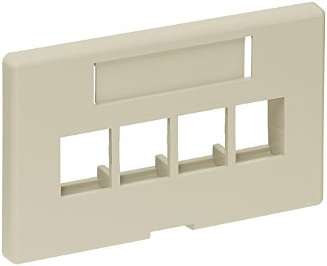 Предна панел за модулни мебели Leviton 49910-HI4 с 4 порта QuickPort (Herman Miller), Слонова кост