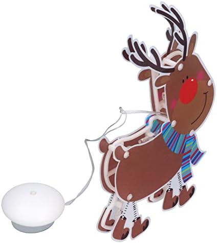 Led Окачен лампа Gayoh Elk с Вендузата за Коледна Украса на Прозорци