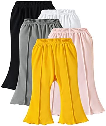 U· nikaka / Панталони за деца, гамаши за момичета с колан и принтом във формата на сърце, 5 опаковки от памук сиво,