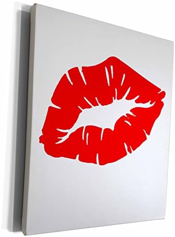 3dRose Красива Мощна Червено Червило За целувка Изолирано - Холщовая опаковане на Музейни клас (cw_356814_1)