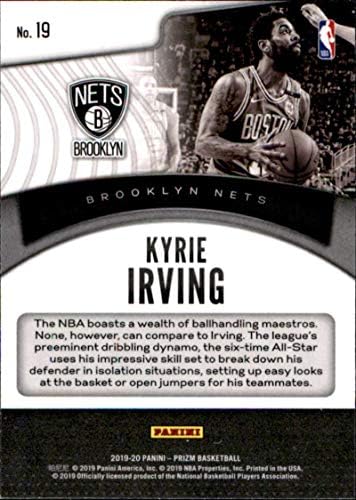 2019-20 Доминиране Панини Prizm 19 Търговска картичка баскетболист от НБА Кайри Ървинг Brooklyn Nets