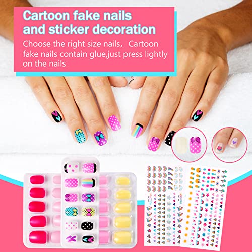 Детски комплект лакове за нокти Ansnibe За момичета, Комплект за дизайн на ноктите За момичета: Сушилня за нокти / Стикери