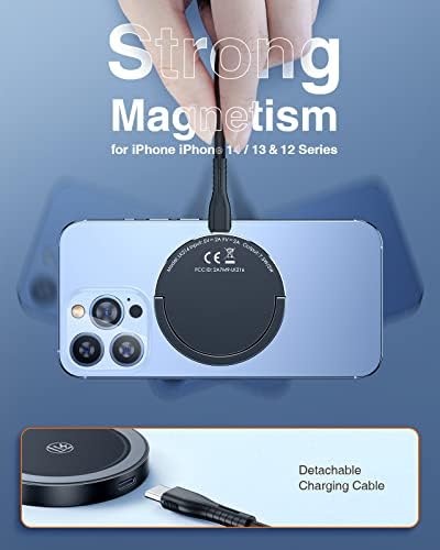 Магнитно безжично зарядно устройство LK, съвместимо със зарядно устройство MagSafe за iPhone 14 Pro Max/14 Pro/14 Plus/13/13
