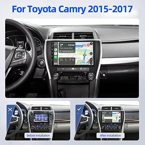 Автомобилна стерео система Android 11 за Toyota Camry 2015 2017 г., [2 + 32 GB], радио с тъчскрийн 10.1 инча, Apple