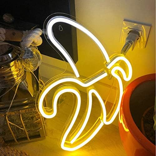 Неонови Надписи във формата на банан, Led Неонови Светлини, Художествени Стенни Декоративни USB-осветителни Тела за Стена