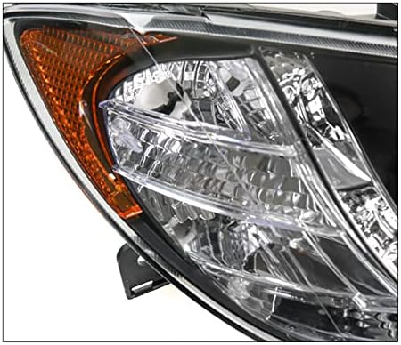 ZMAUTOPARTS Led Бар Проектор Фарове Лампа Черно с 6Бели светлини DRL е Съвместим с 2004-2009 Mazda 3 Седан 4Dr