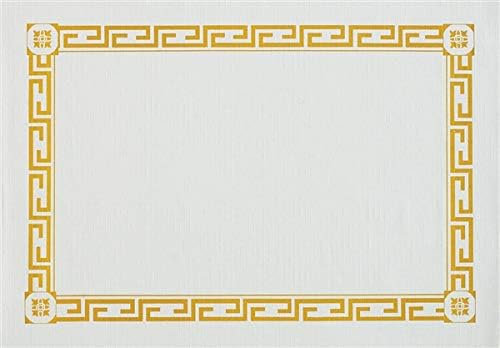Хартиени салфетки Hoffmaster Lee Smith Gold за гръцките ключове | Прав ръб | 10x14 | 50 в опаковка
