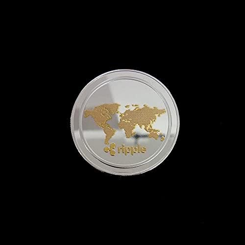 1БР Възпоменателна Монета Позлатен сребърно покритие Ripple Монета Ripple Виртуална Криптовалюта 2021 Лимитированная Серия