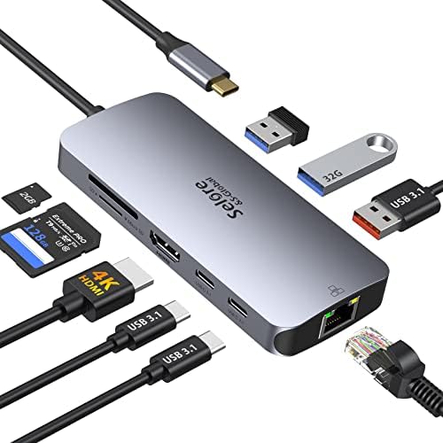 Докинг станция USB C с 3 Монитора /Адаптери, USB C за MacBook Pro /Air
