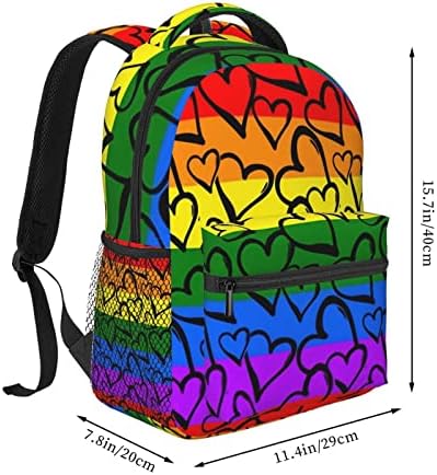 Rainbow 1 Пътен Раница за лаптоп, Дамска Чанта за Книги, Лесен Училище раница за Момичета, Регулируема Раница за Колеж,