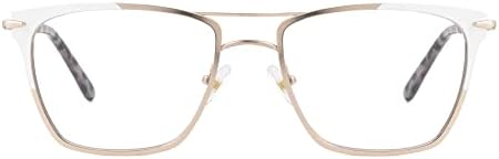 Дамски слънчеви очила Foster Grant Styles for Y. O. Сащ Хонг Конг Blue Light, Златисто-бяло, Ширина на обектива: 55 мм