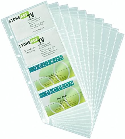 Издръжлив комплект за презареждане Визификс за Албум на Визитни картички формат A4, Капацитет за 200 визитки - 57 x 90 мм