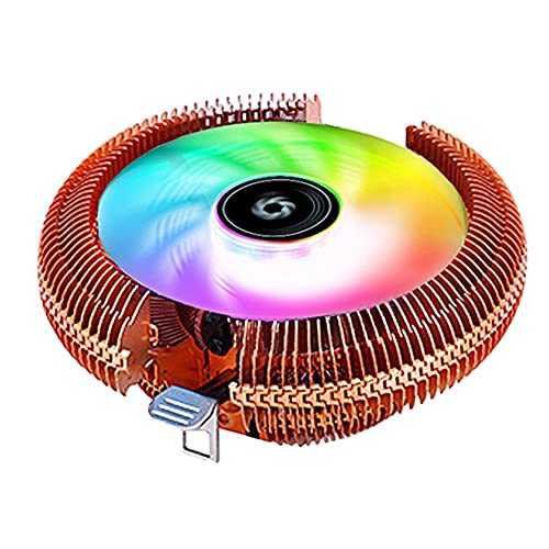SDFGH процесора охладител 120mm PWM Вентилатор 12V 3Pin RGB Въздушно процесорното охлаждане на компютъра AM3 AM4 PC CPU Cooler (Цвят: цветен светлина)