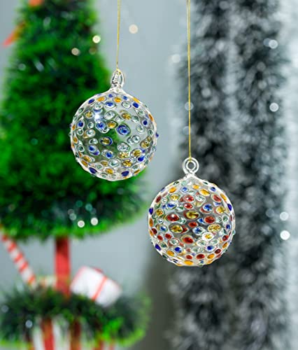 Комплект от две декоративни украси за чаши | декоративни кристални топки за централните купи | идеи за декорации за дома | Коледен декор за хола | Декоративни топки з