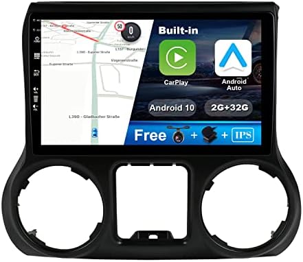 Автомобилна стерео BXLIYER Android 10 с двоен Din за Jeep Wrangler LHD (2011-2014) - 2G + 32G - Безплатна резервна камера