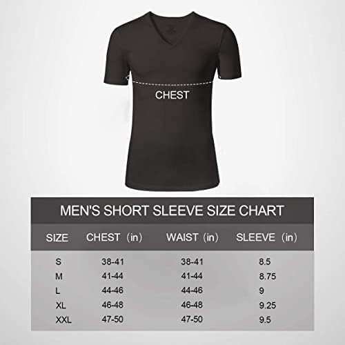 Мъжки тениски, БАМБУК COOL, Однотонная Тениска с къс ръкав и V-образно деколте, Многопластова Тениска от Бамбукова Вискоза за Мъже