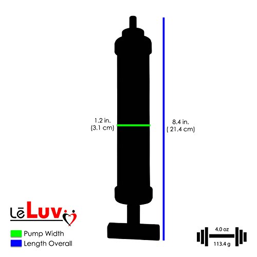 Дръжка вакуум помпа LeLuv Aero Blue с Быстроразъемным, Бодлив, възвратна клапа