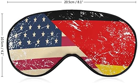 Маска за Сън с Американското и Германското Флага в Ретро стил, Лесна Маска, Със Завързани Очи, Калъф за Очи