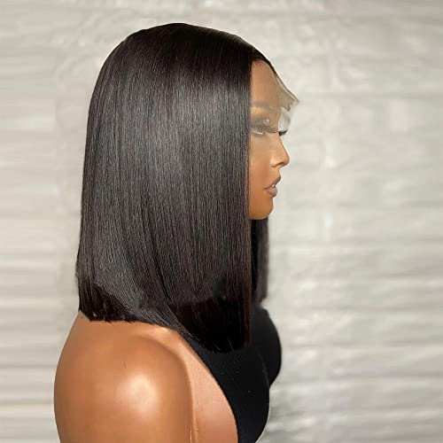 RIYA 4X4X1 бесклеевой перука от естествена коса на дантели, бразилски перуки, изработени от човешка коса Remy, за черни жени, директен кратък перука-боб на дантели с детск?